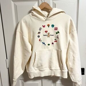 Teddy Fresh Everything I Love Embroidered Hoodie size M unisex cotton